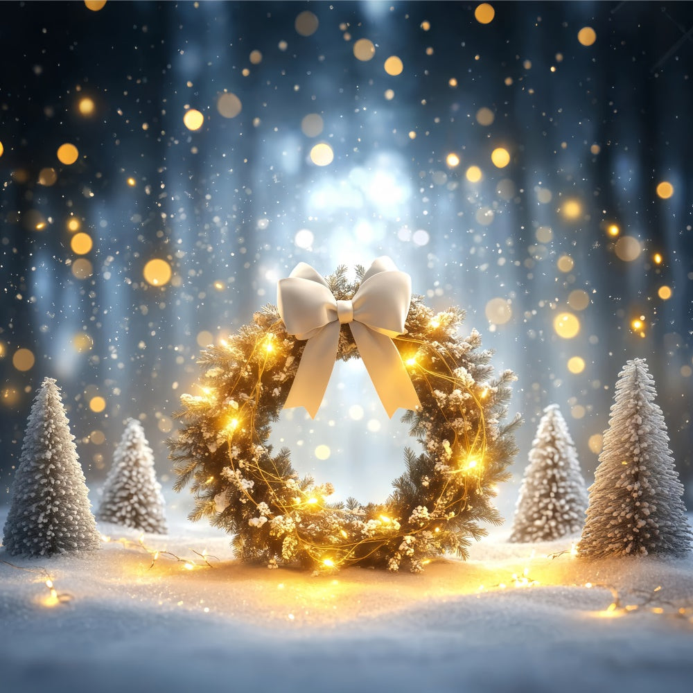 Winter Wonderland Photo Backdrop Snow Garland Backdrop BRP57-361