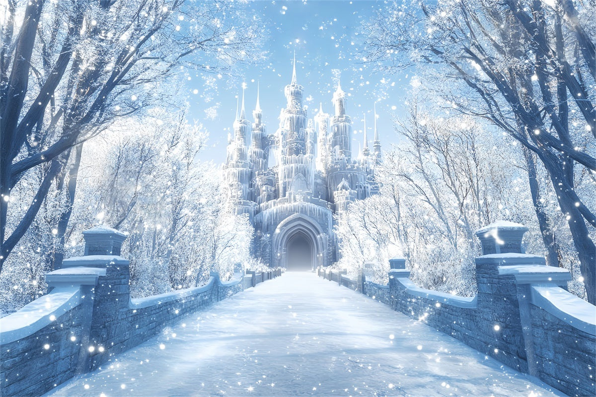Winter Backdrop Morning Light Winter Castle Backdrop BRP57-365
