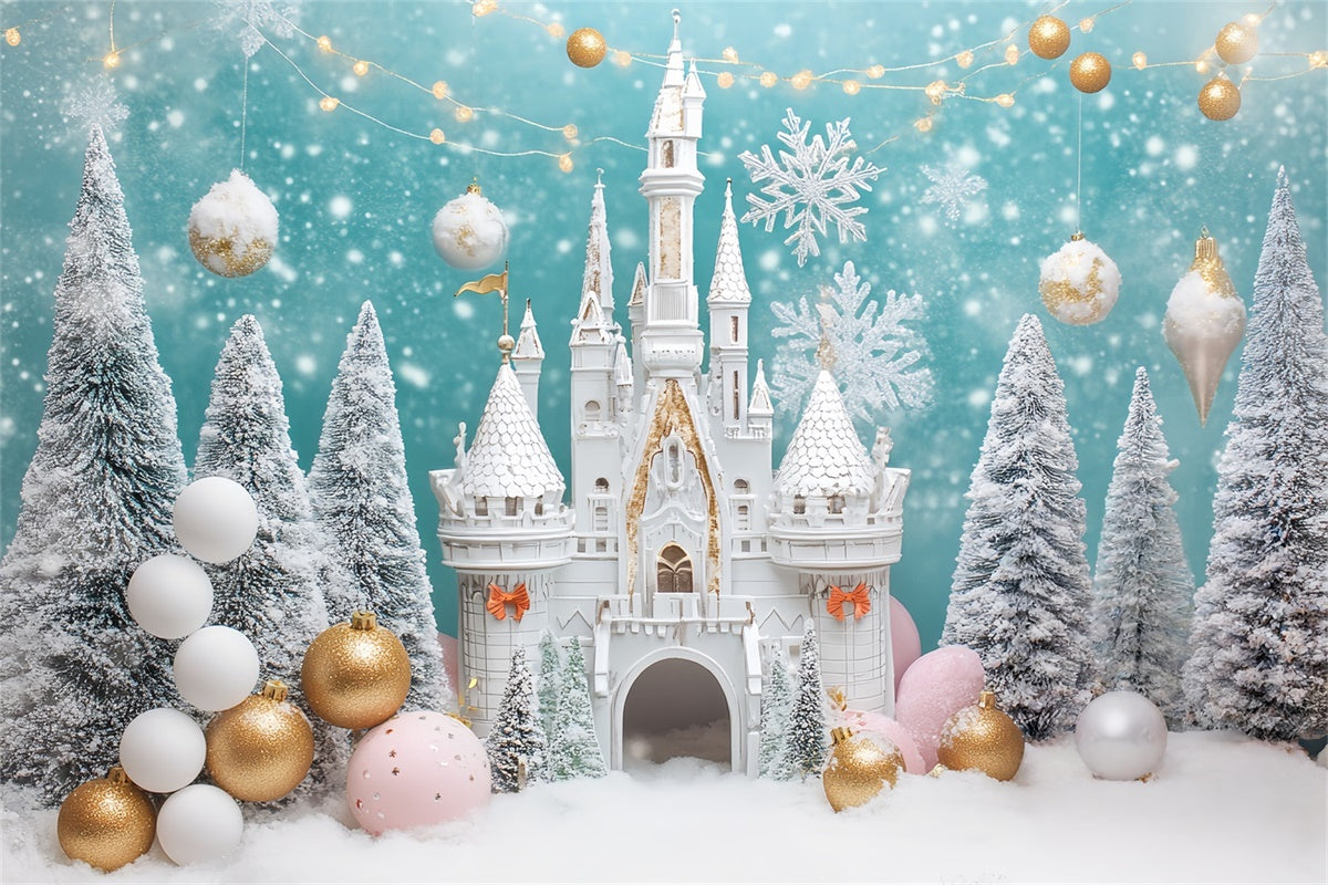 Castle Photo Backdrop Winter Royal Celebration Backdrop BRP57-371
