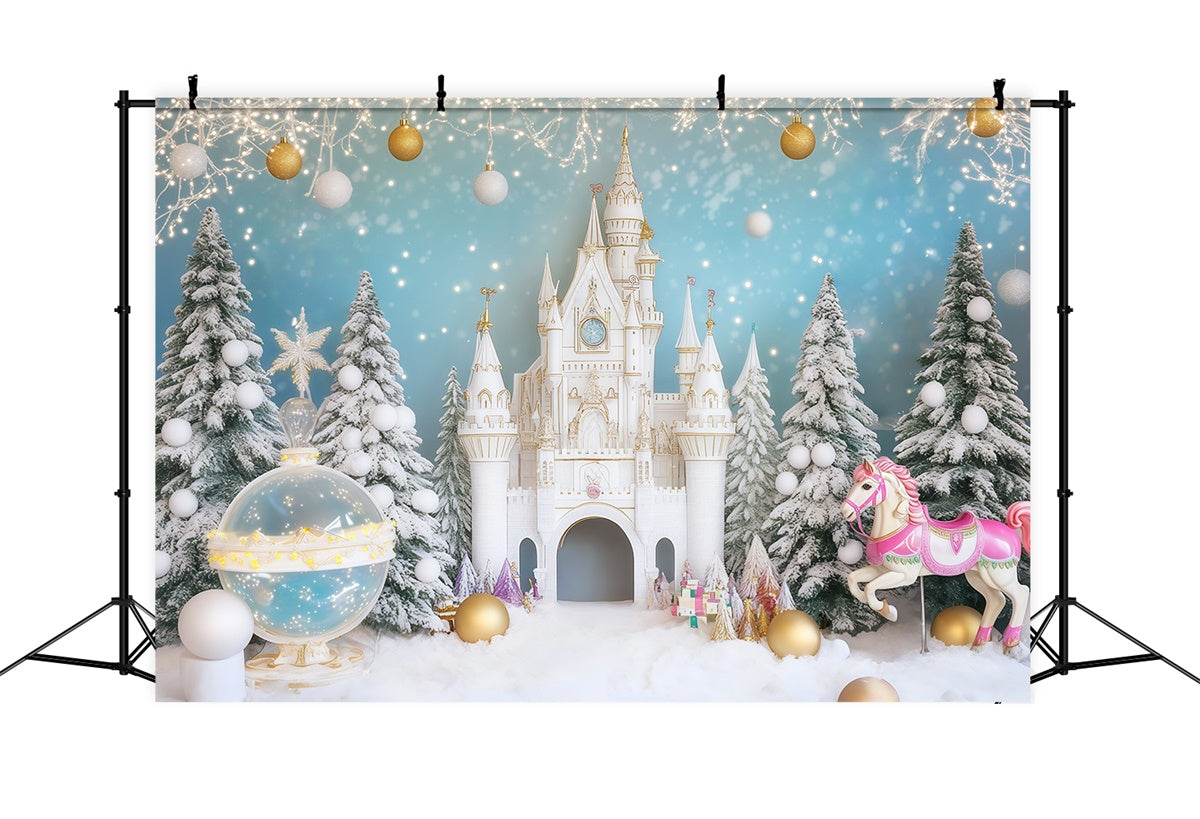 Winter Backdrop Glitter Globe Winter Magic Backdrop BRP57-372