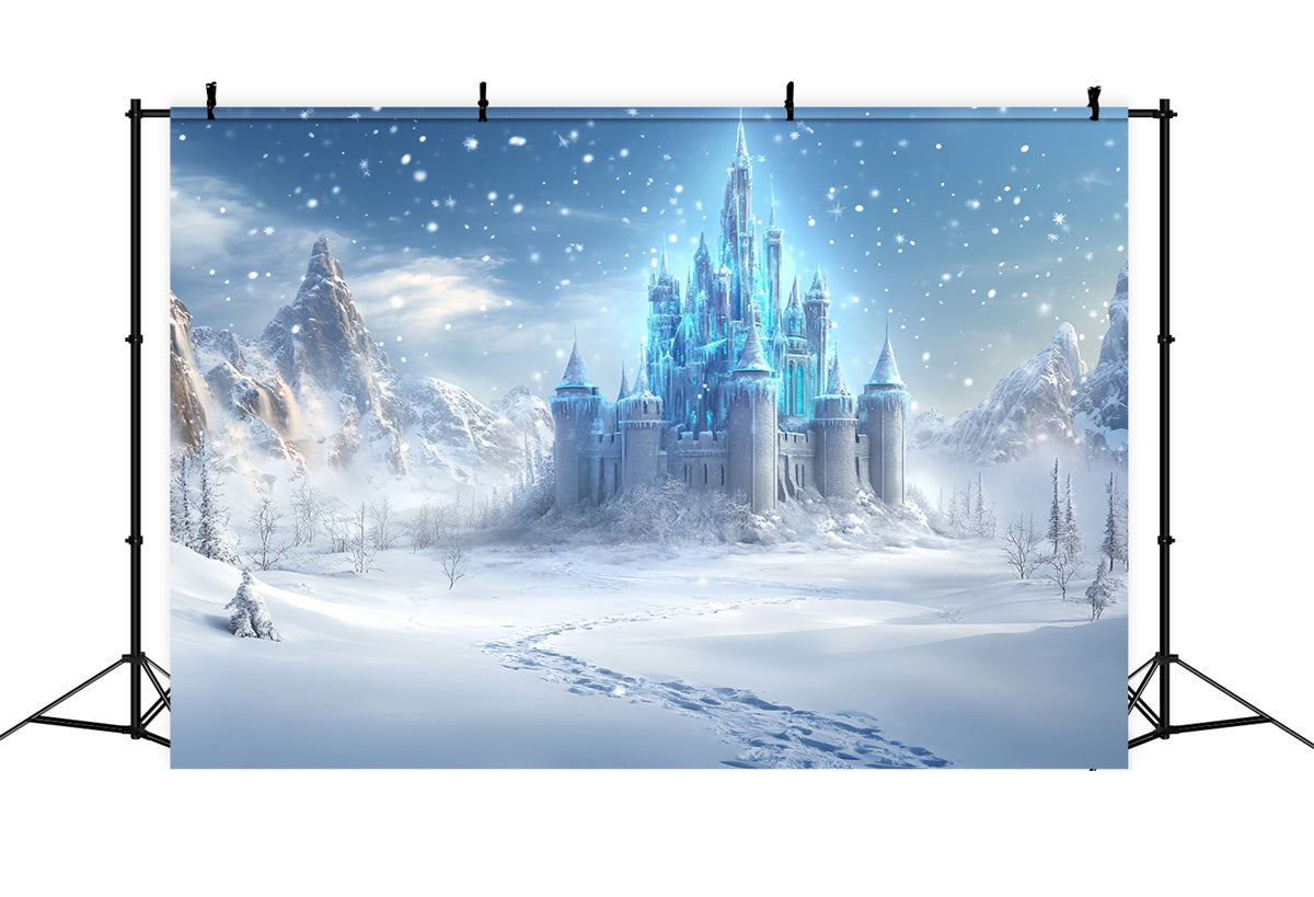 Winter Castle Backdrop Crystal Castle Trail Backdrop BRP57-375