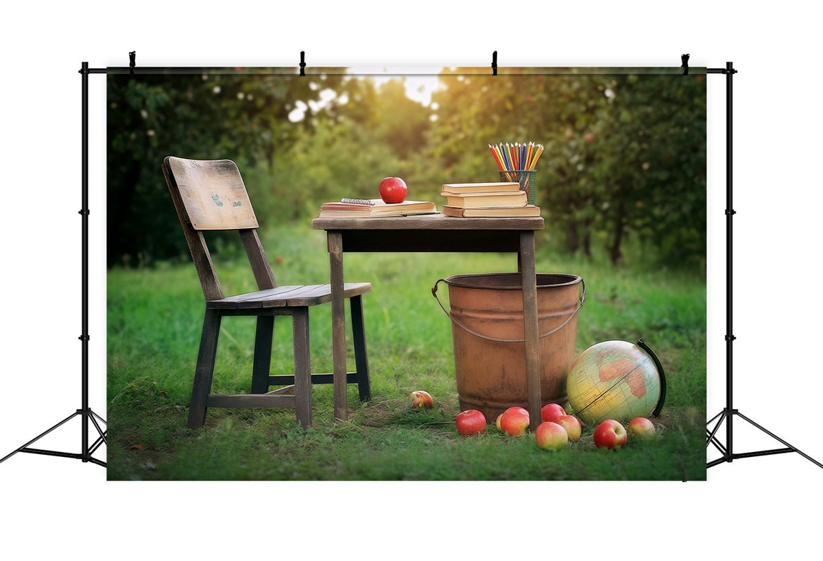 School Photo Backdrops Woodland Learning Table Backdrop BRP57-38