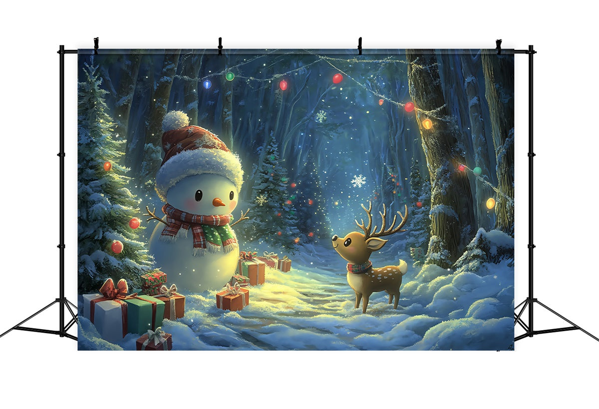 Winter Backdrops Magical Night Snow Festive Backdrop BRP57-382