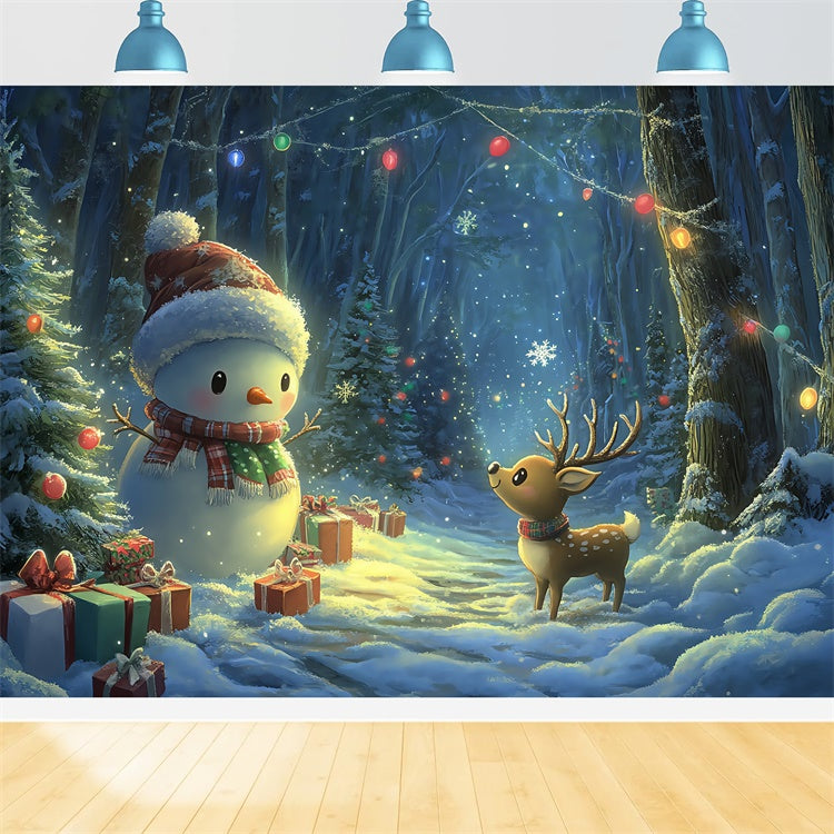 Winter Backdrops Magical Night Snow Festive Backdrop BRP57-382