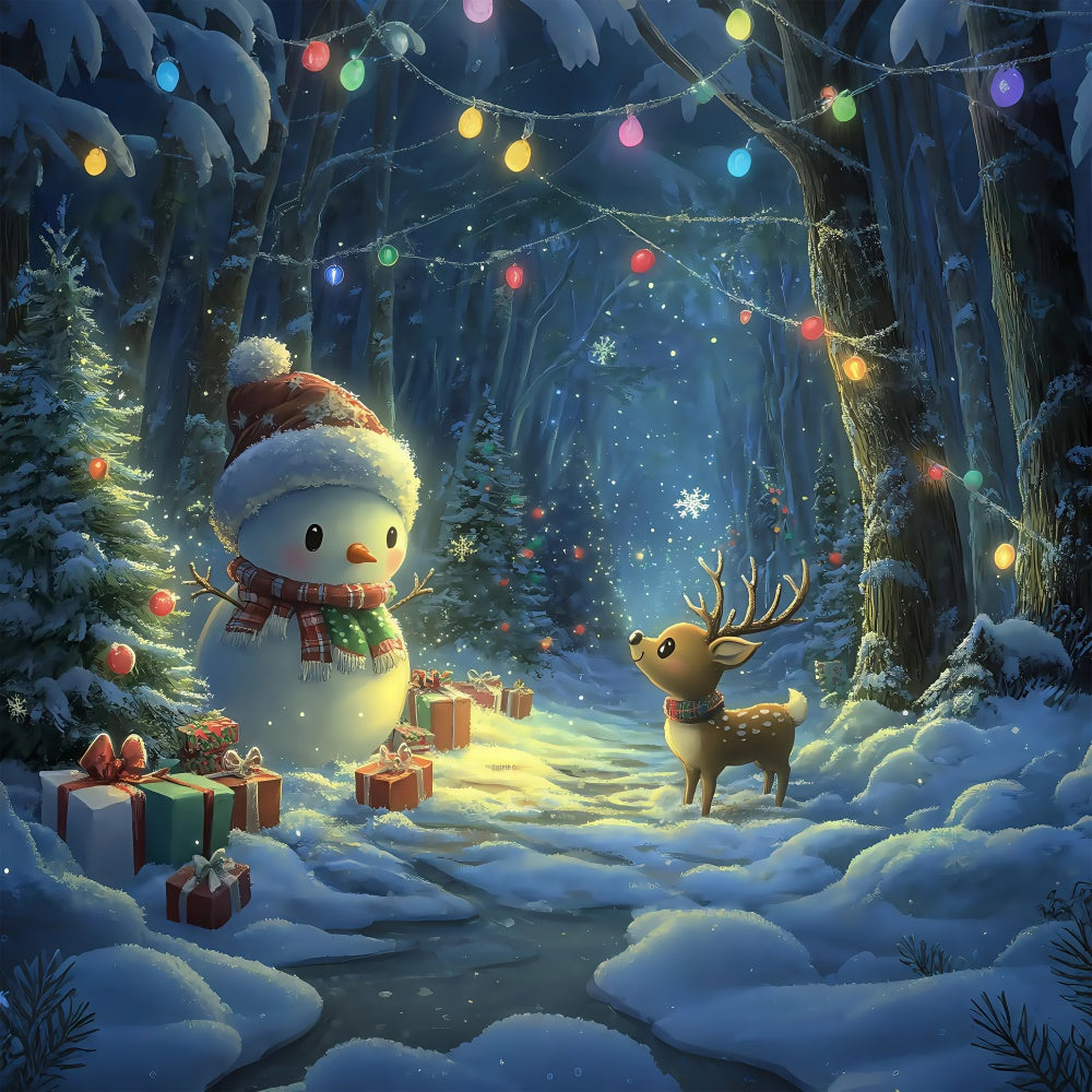 Winter Backdrops Magical Night Snow Festive Backdrop BRP57-382