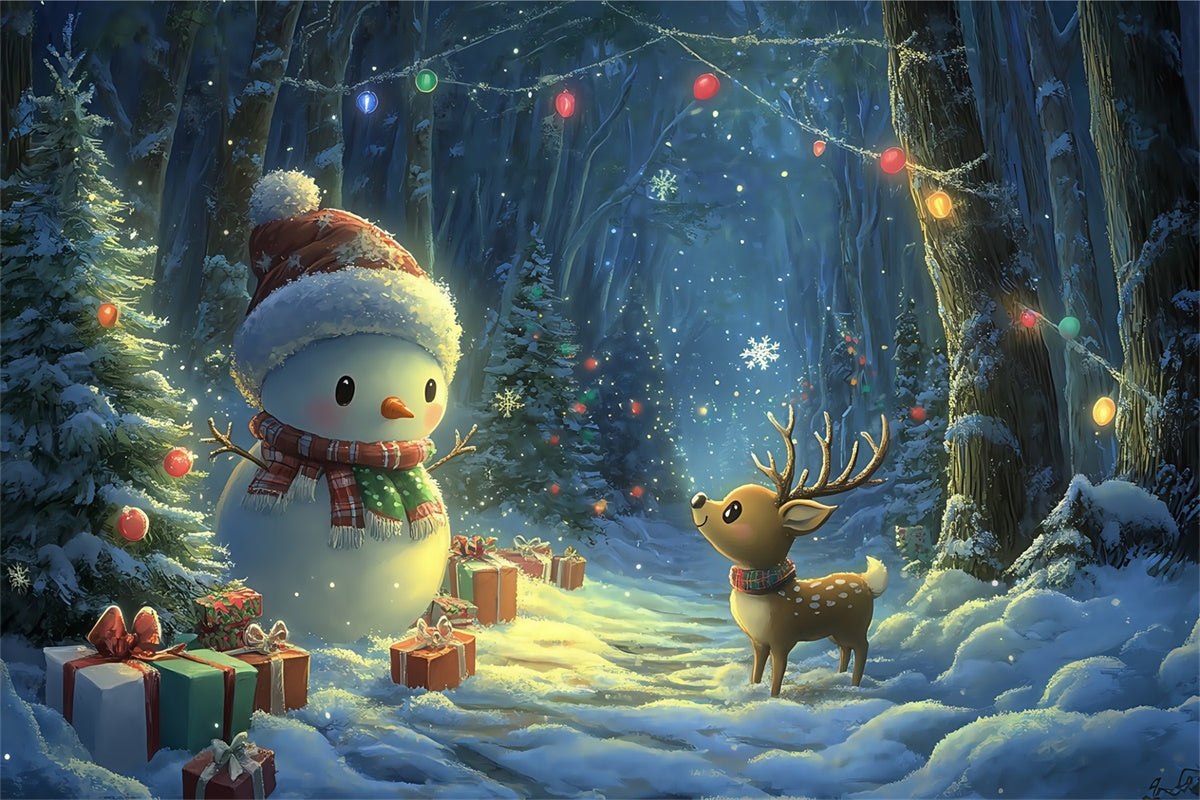 Winter Backdrops Magical Night Snow Festive Backdrop BRP57-382