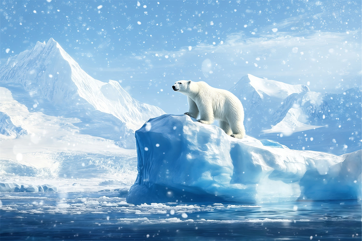 Winter Scene Backdrop Whispering Iceberg Polar Backdrop BRP57-385