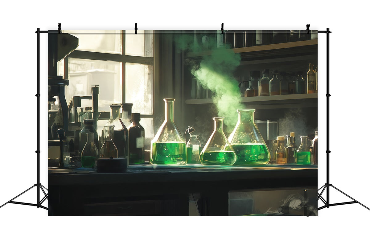 Chemistry Backdrop Green Potion Science Backdrop BRP57-42