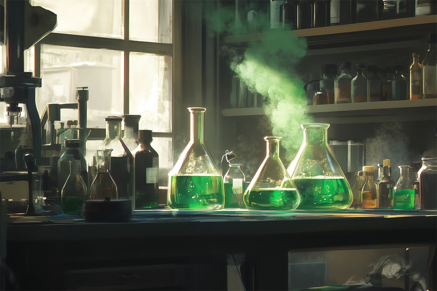Chemistry Backdrop Green Potion Science Backdrop BRP57-42