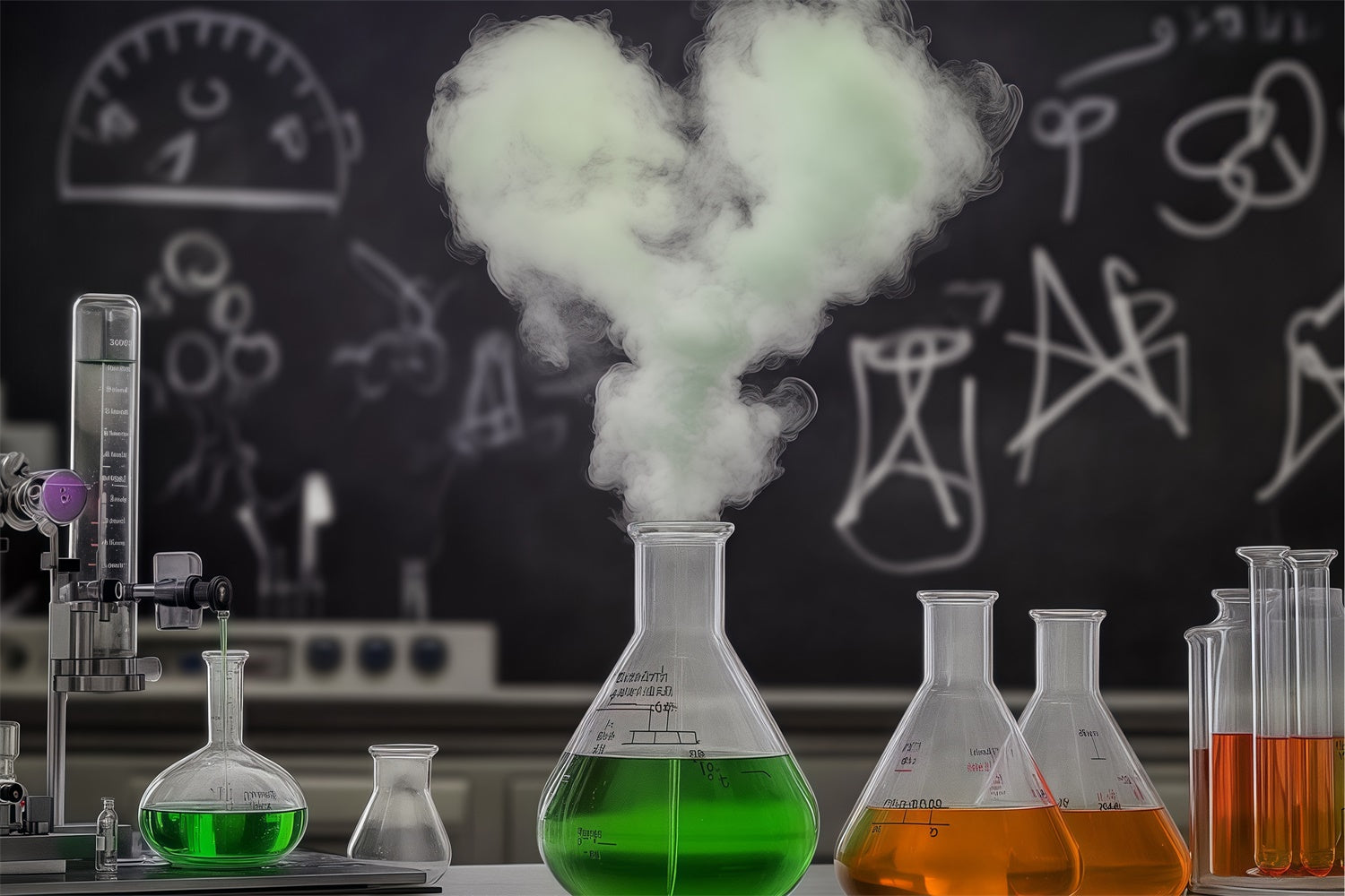Chemistry Backdrop Smoky Experiment Fun Backdrop BRP57-46