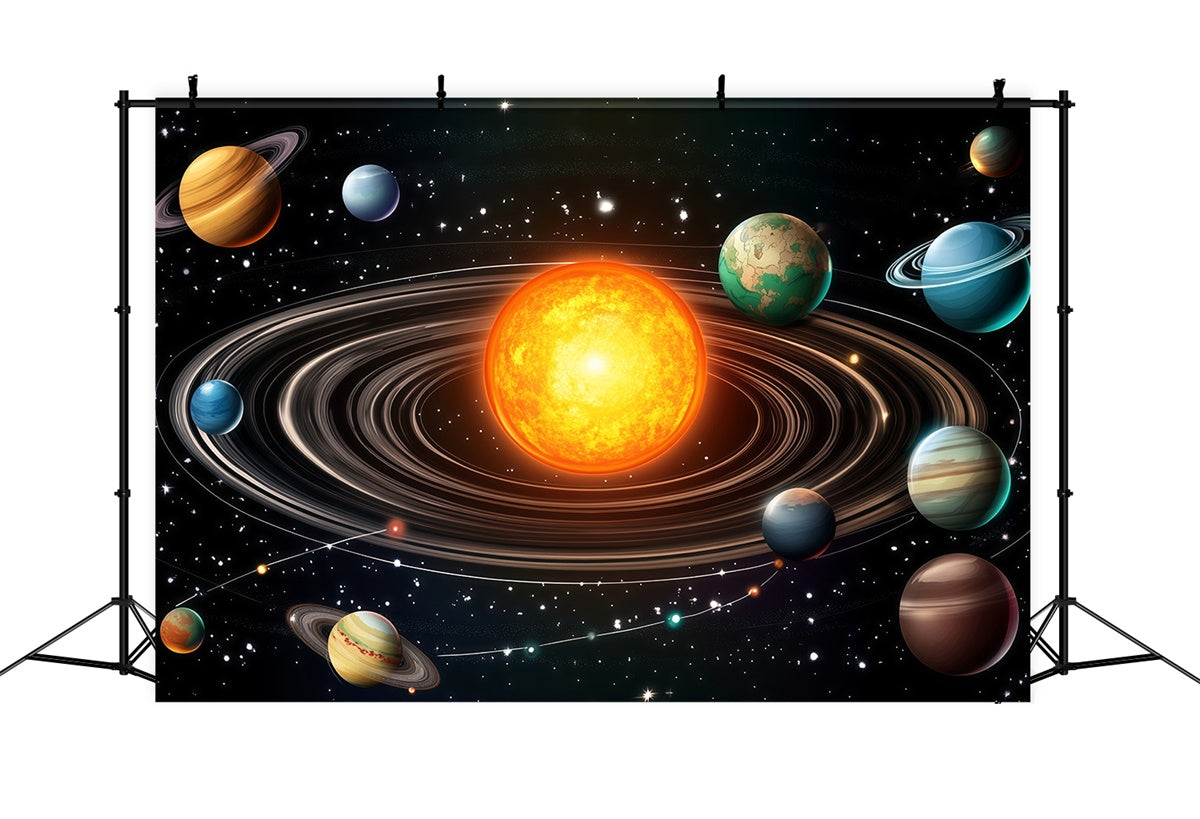 Back To School Backdrops Sun Planets Discovery Backdrop BRP57-49