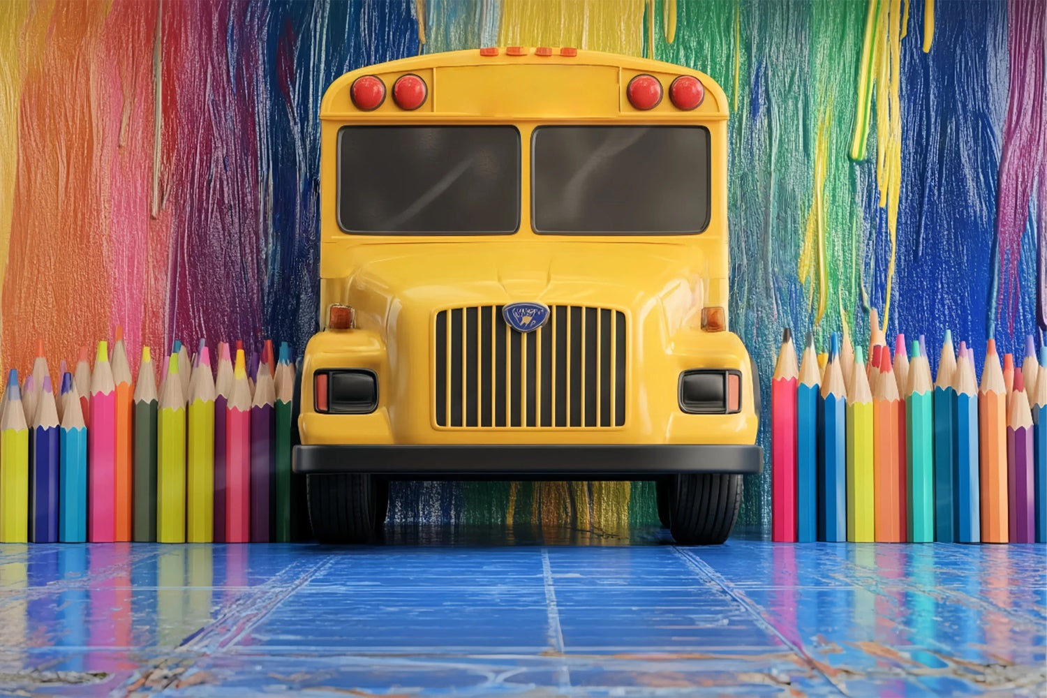 School Photo Backdrop Magic School Bus Vibes Backdrop BRP57-50