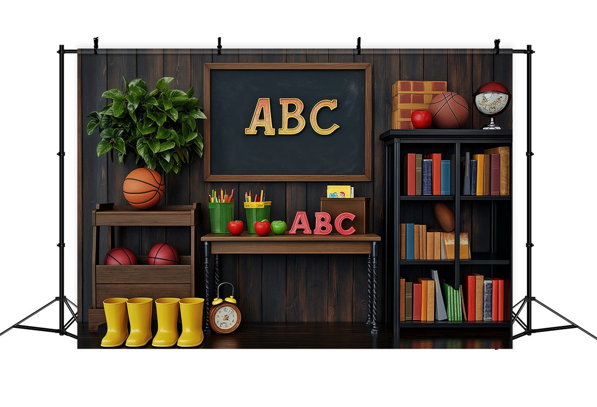 Back To School Backdrop School Essentials Display Backdrop BRP57-56