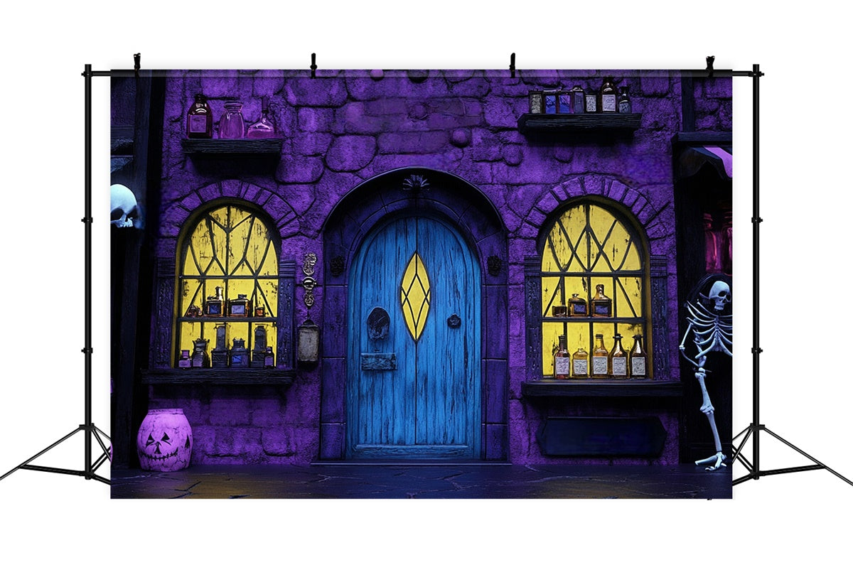 Halloween Backdrop Twilight Skull Spell Store Backdrop BRP57-74