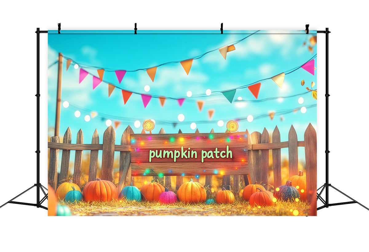 Halloween Party Backdrop Festival Lights Pumpkin Backdrop BRP57-75