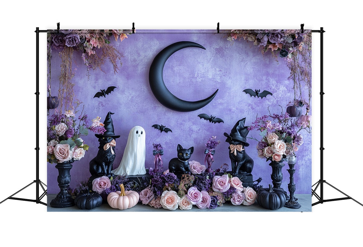 Halloween Wall Backdrop Bewitched Blooms Pet Backdrop BRP57-76