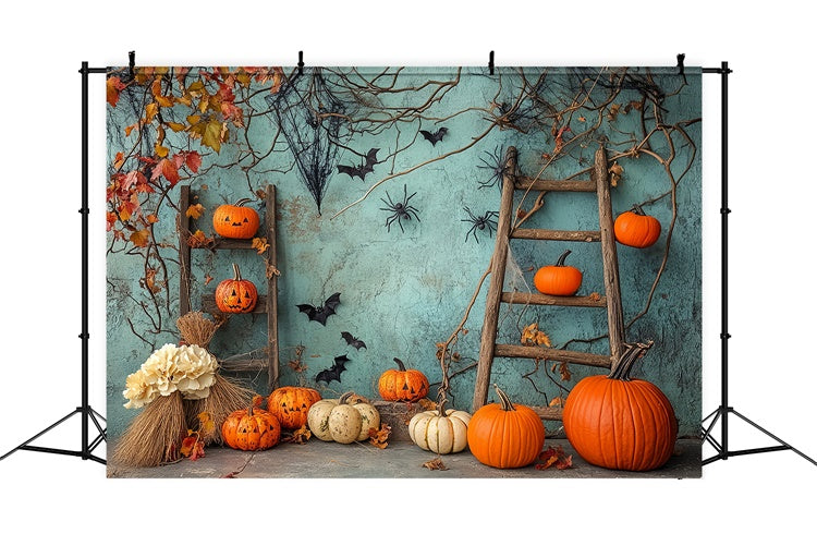 Halloween Wall Backdrop Spooky Vine Pumpkin Backdrop BRP57-90