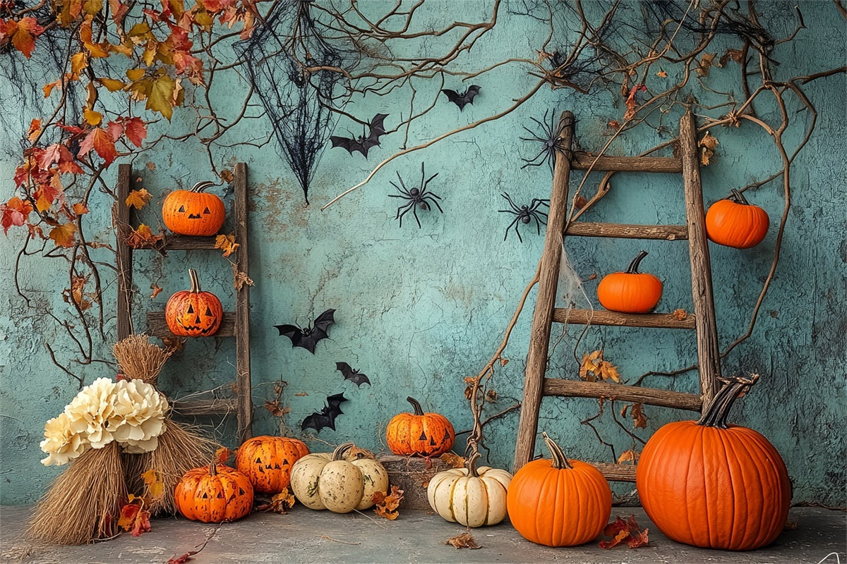 Halloween Wall Backdrop Spooky Vine Pumpkin Backdrop BRP57-90