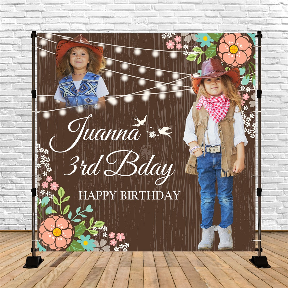 Custom Birthday Backdrops Rustic Rodeo Birthday Backdrop BRP6-100