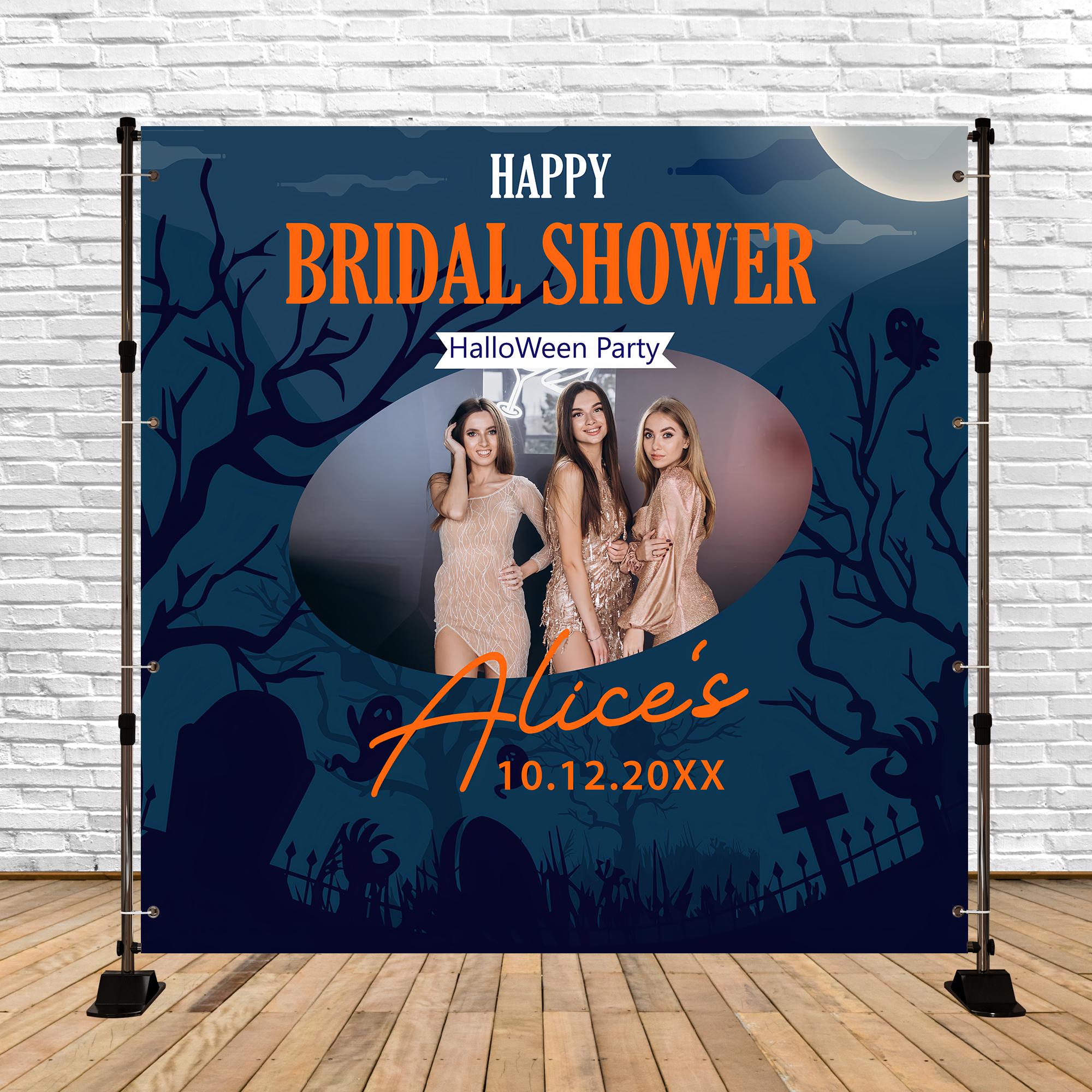 Halloween Wedding Backdrop Spooky Night Custom Halloween Backdrop BRP6-105