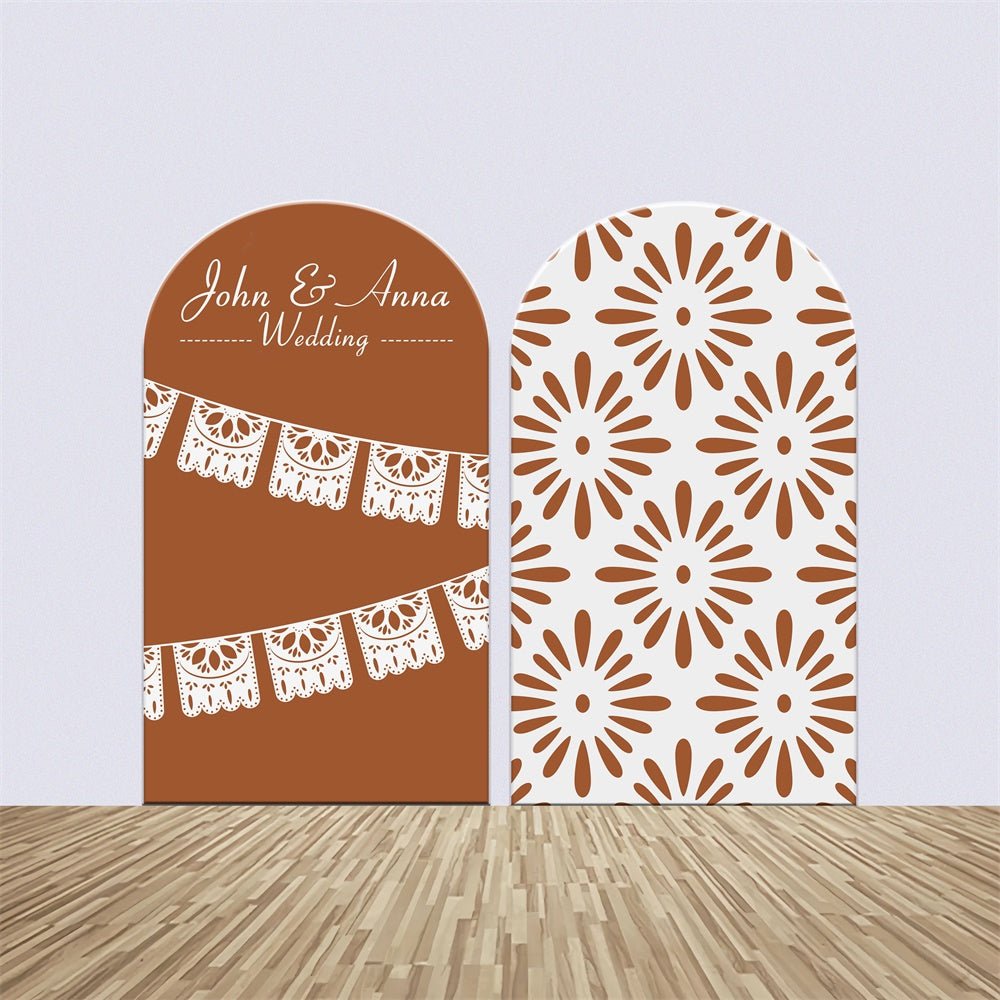 Rustic Wedding Backdrop Vintage Lace Elegance Arch Backdrop Kit BRP6-115