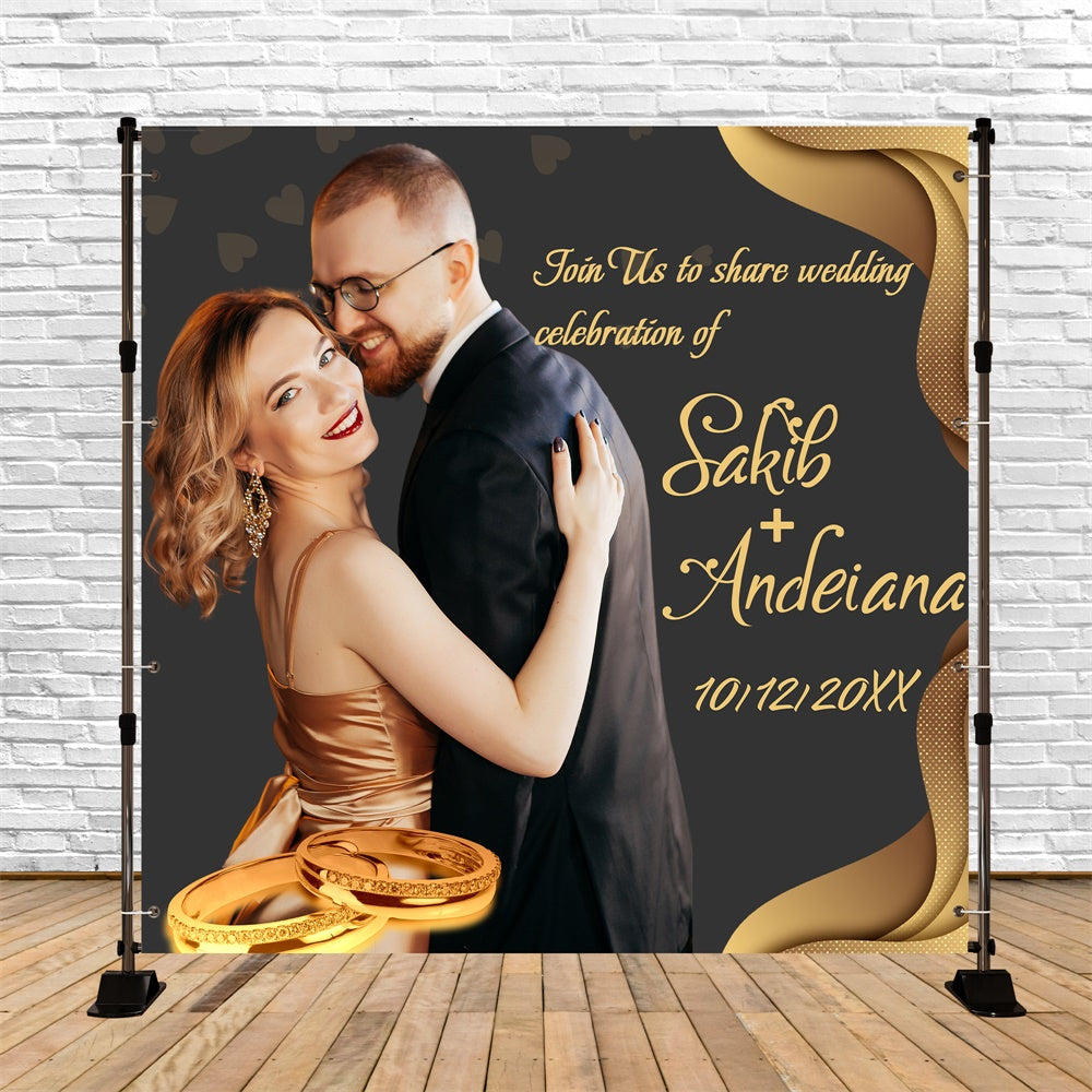 Date Backdrop Wedding Backdrop Design Classic Wedding Romance Custom Backdrop BRP6-1