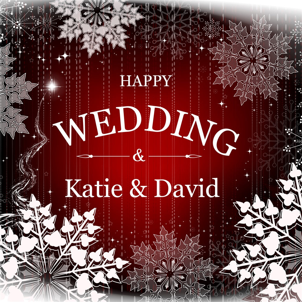 Wedding Backdrop Ideas Winter Snowflakes Glow Customized Backdrop BRP6-126