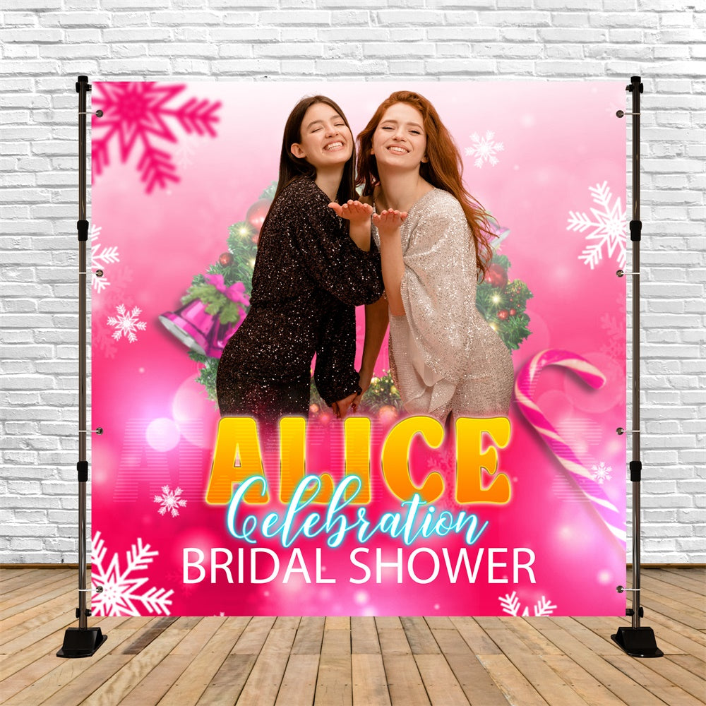 Bridal Shower Backdrops Sparkling Christmas Fun Custom Backdrop BRP6-129