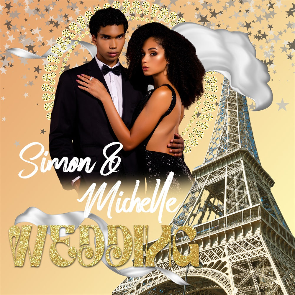 Wedding Backdrop Ideas Eiffel Tower Romance Customized Backdrop BRP6-137
