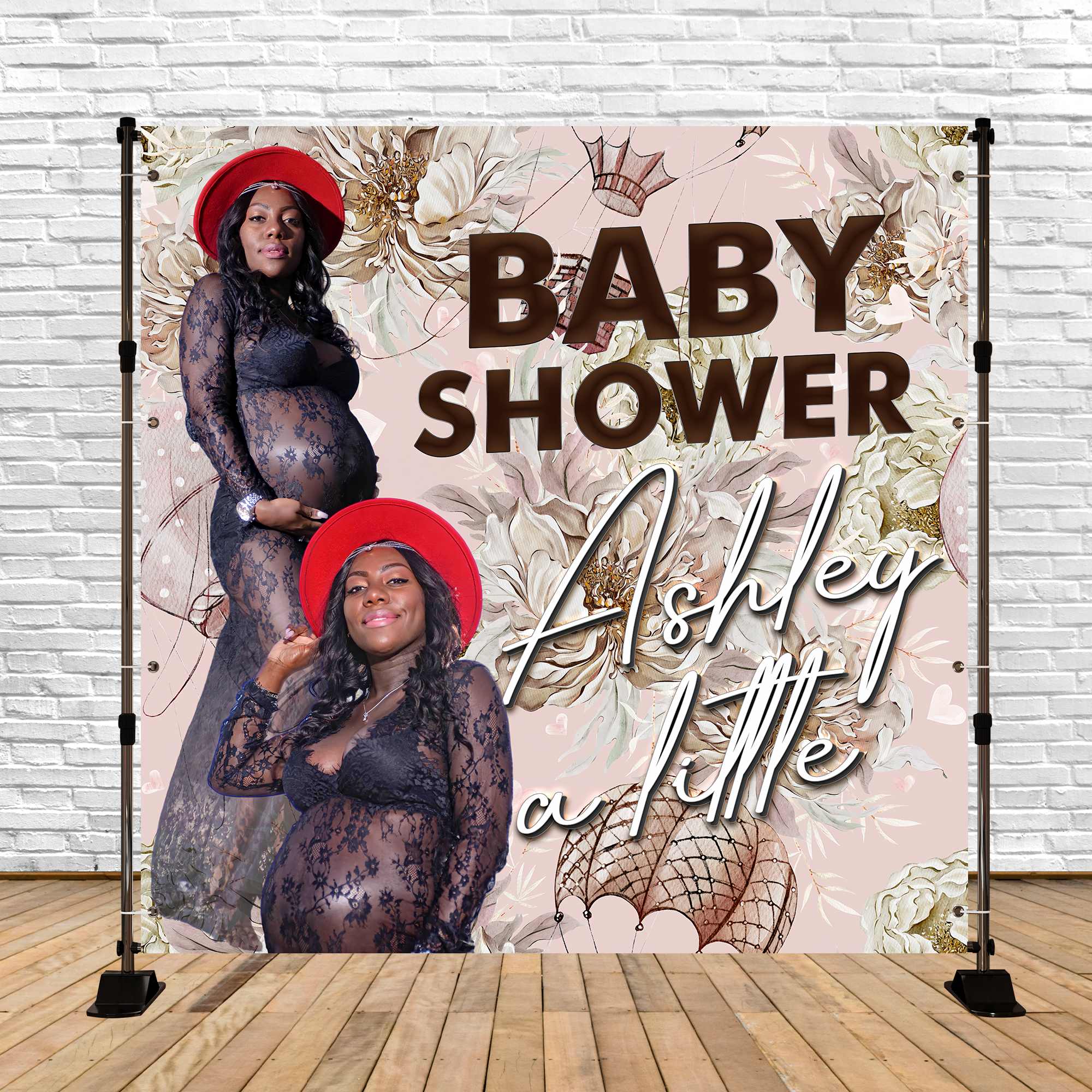 Backdrops For Baby Shower Hot Air Floral Customized Backdrop BRP6-14