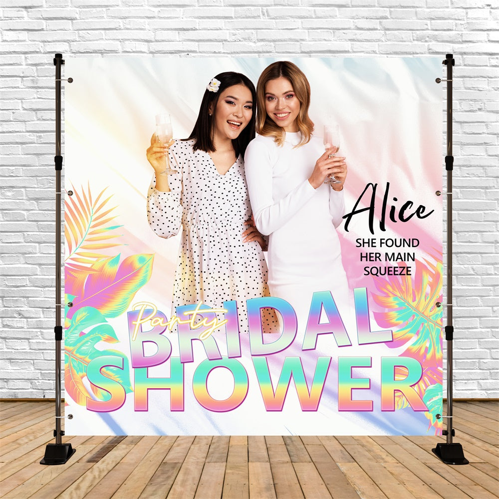 Bridal Shower Backdrop Radiant Palms Bash Customized Backdrop BRP6-145