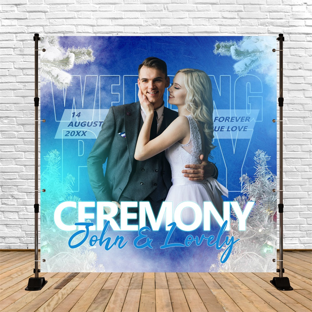 Wedding Backdrop Ideas Frozen Pine Romance Custom Backdrop BRP6-151