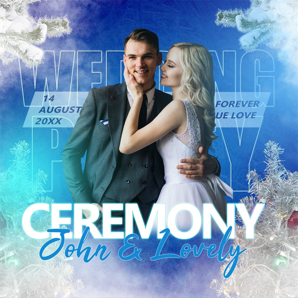 Wedding Backdrop Ideas Frozen Pine Romance Custom Backdrop BRP6-151