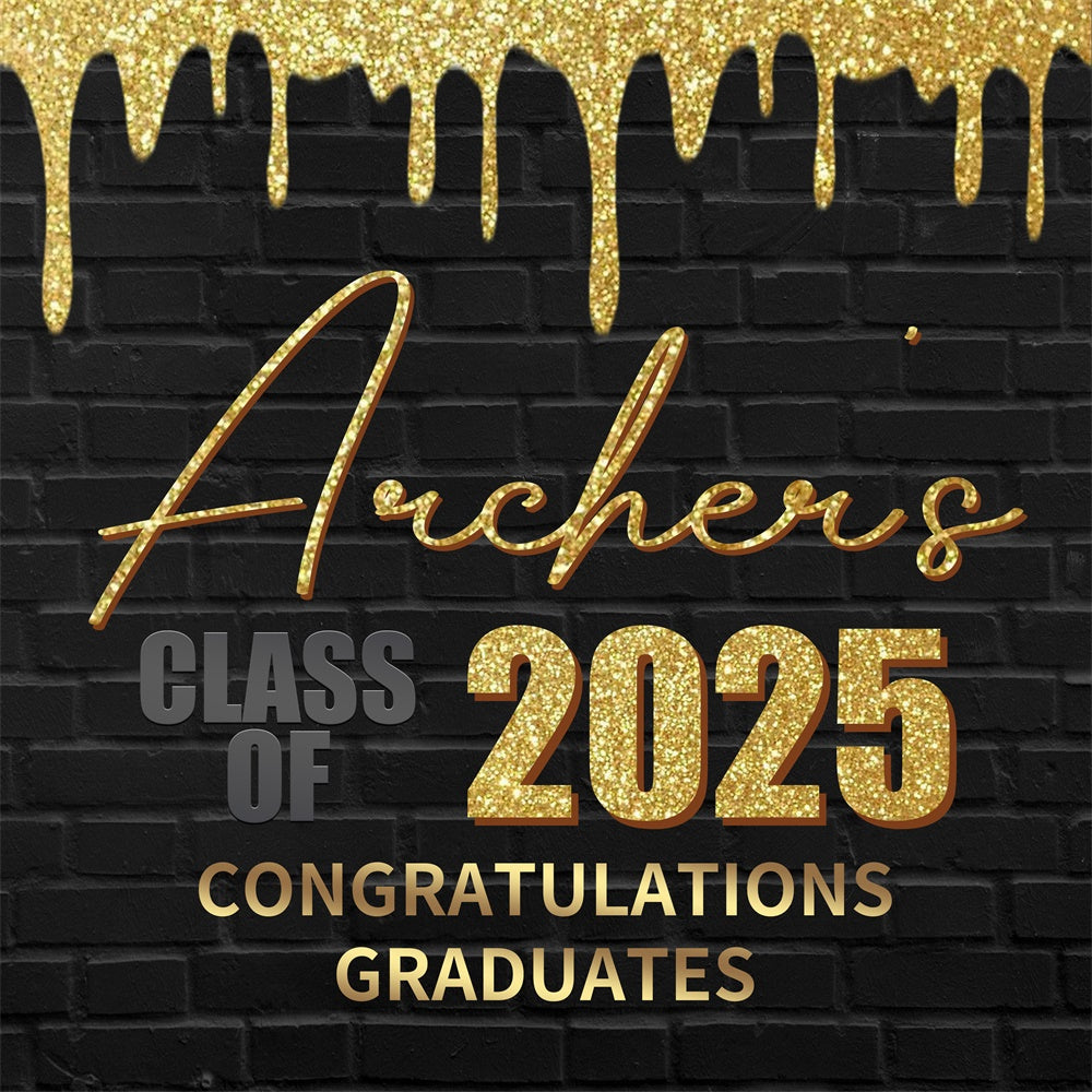 Custom Graduation Backdrops Classy Glitter Party Graduation Backdrop BRP6-171