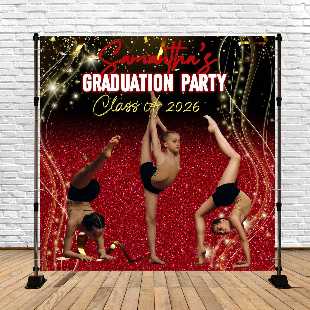 Custom Graduation Backdrops Gym Star Shine Party Graduation Backdrop B
