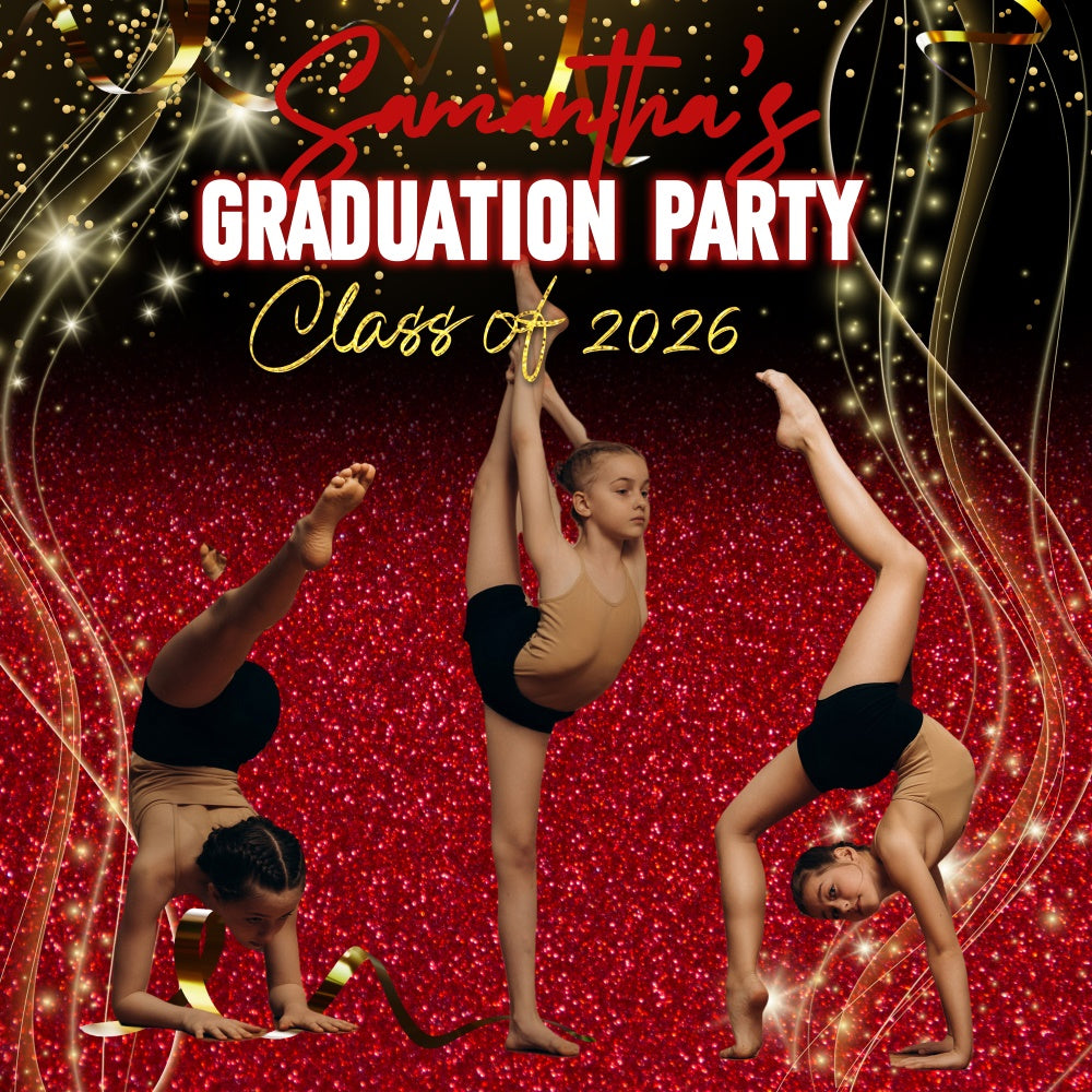 Custom Graduation Backdrops Gym Star Shine Party Graduation Backdrop BRP6-186