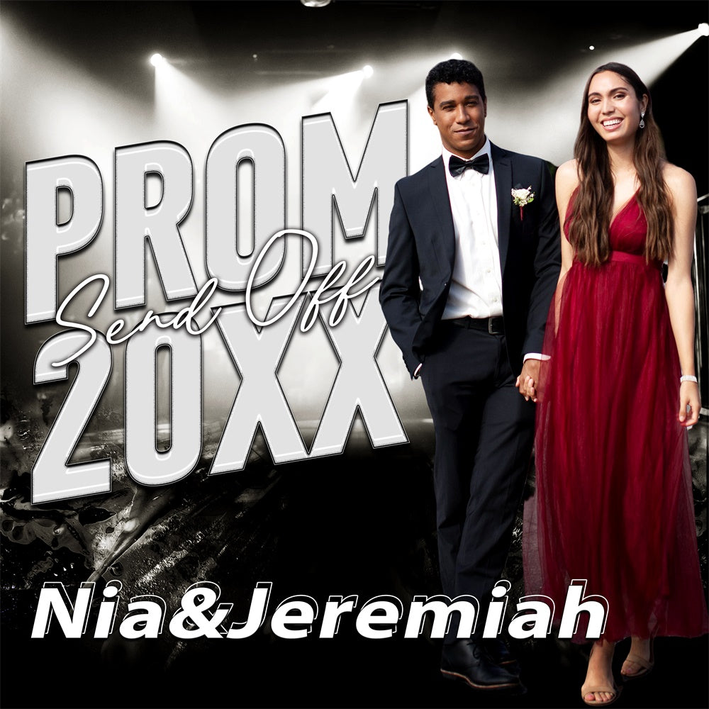Prom Backdrops Modern Romance Personalized Party Graduation Backdrop BRP6-198