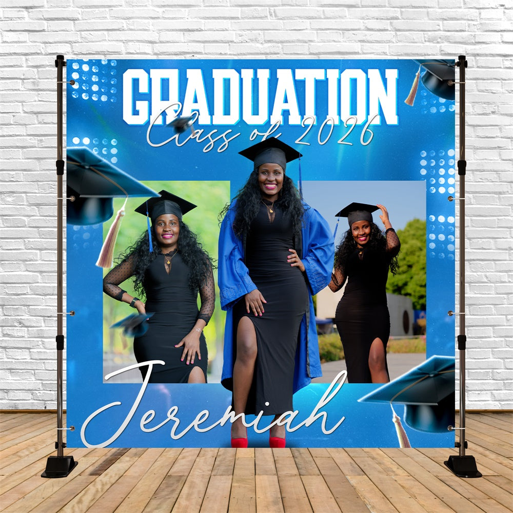 Personalized Graduation Backdrop Stadium Lights Party Graduation Backdrop BRP6-199