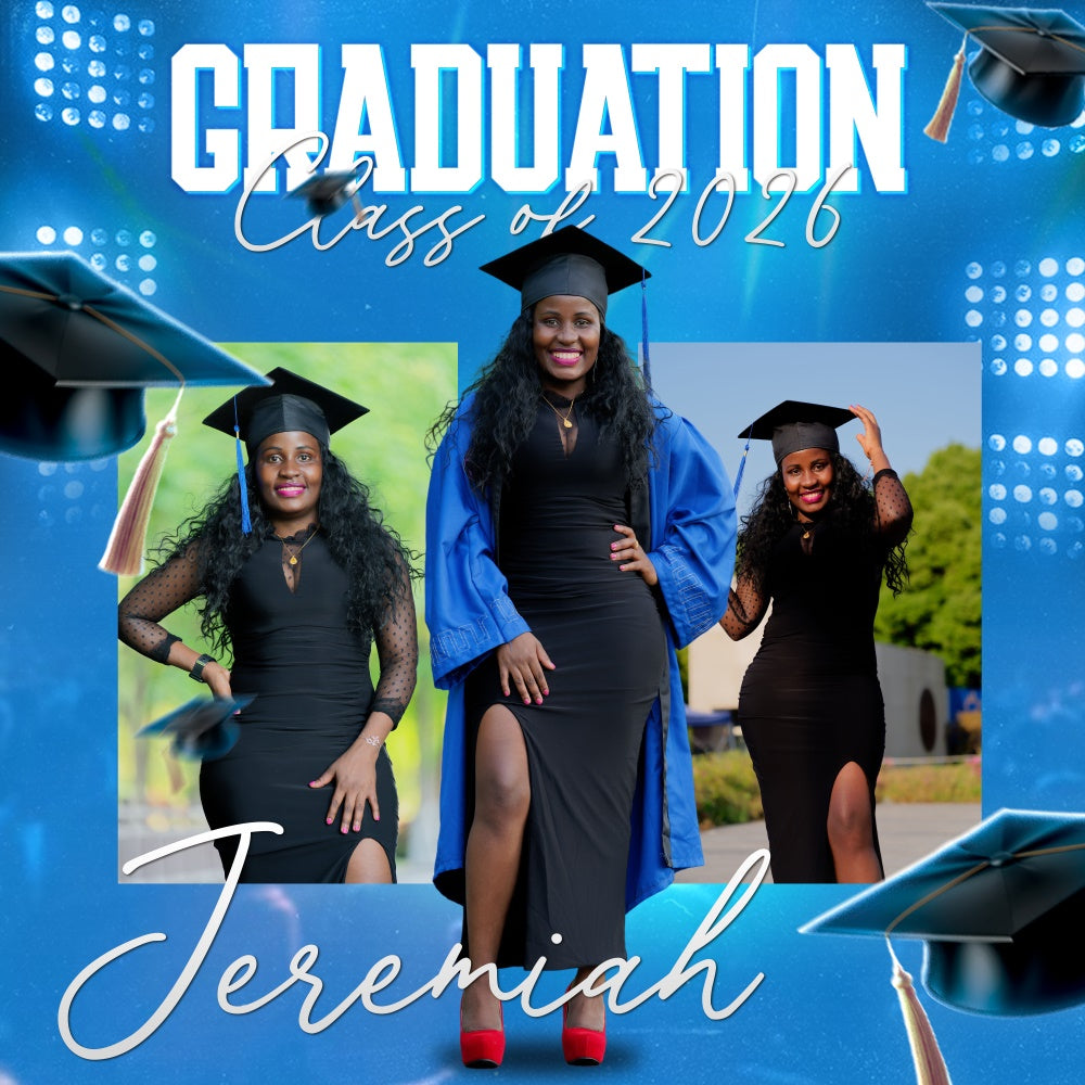 Personalized Graduation Backdrop Stadium Lights Party Graduation Backdrop BRP6-199