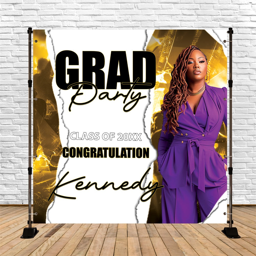 Graduation Photo Backdrop Urban Luxe Customized Party Graduation Backdrop BRP6-201