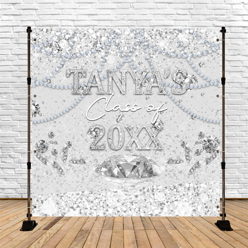 Glamorous Gem Party Graduation Backdrop Custom Party Graduation Backdrop BRP6-204