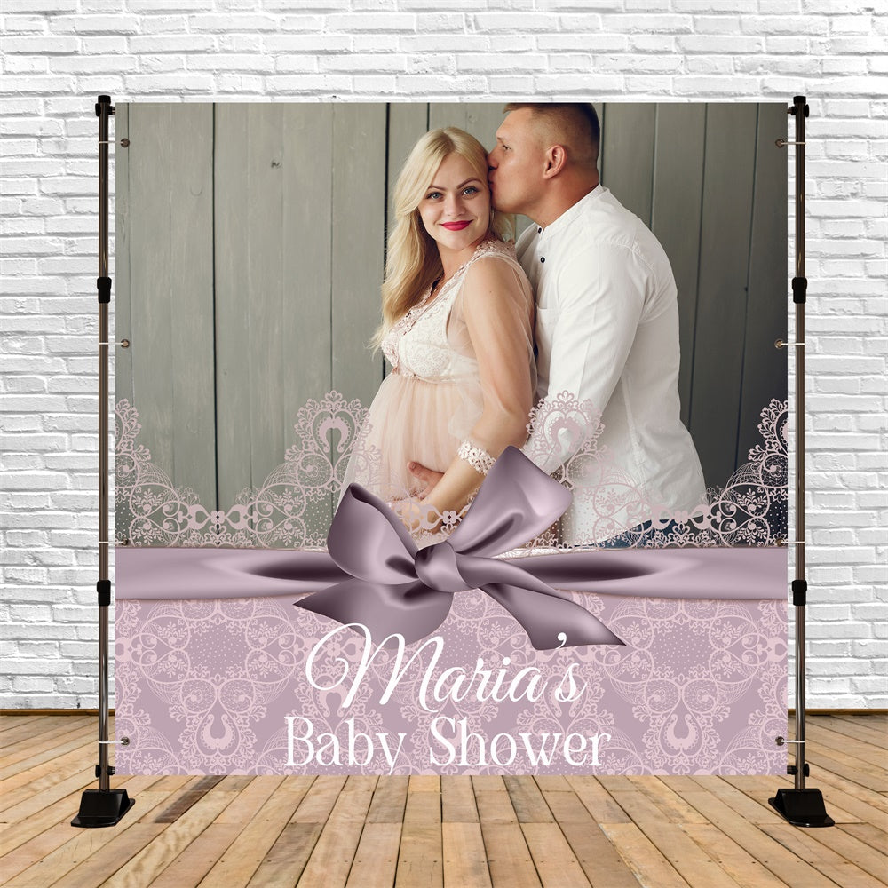 Baby Shower Backdrop Ideas Blush Lace Rustic Custom Backdrop BRP6-208