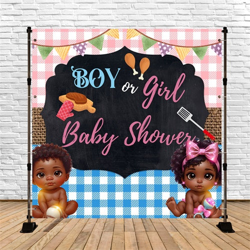 Baby Shower Photo Backdrop Cookout Fun Bash Customized Backdrop BRP6-209