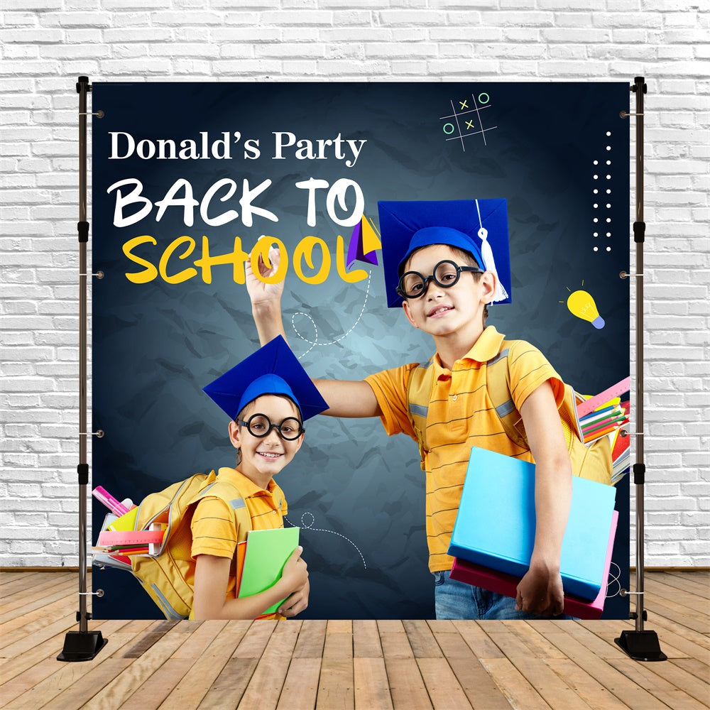 School Picture Backdrop Study Buddies Return Personalized Backdrop BRP