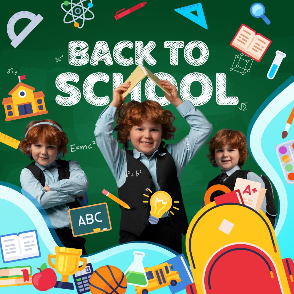 Back To School Backdrops School Zone Fun Personalized Backdrop BRP6-40