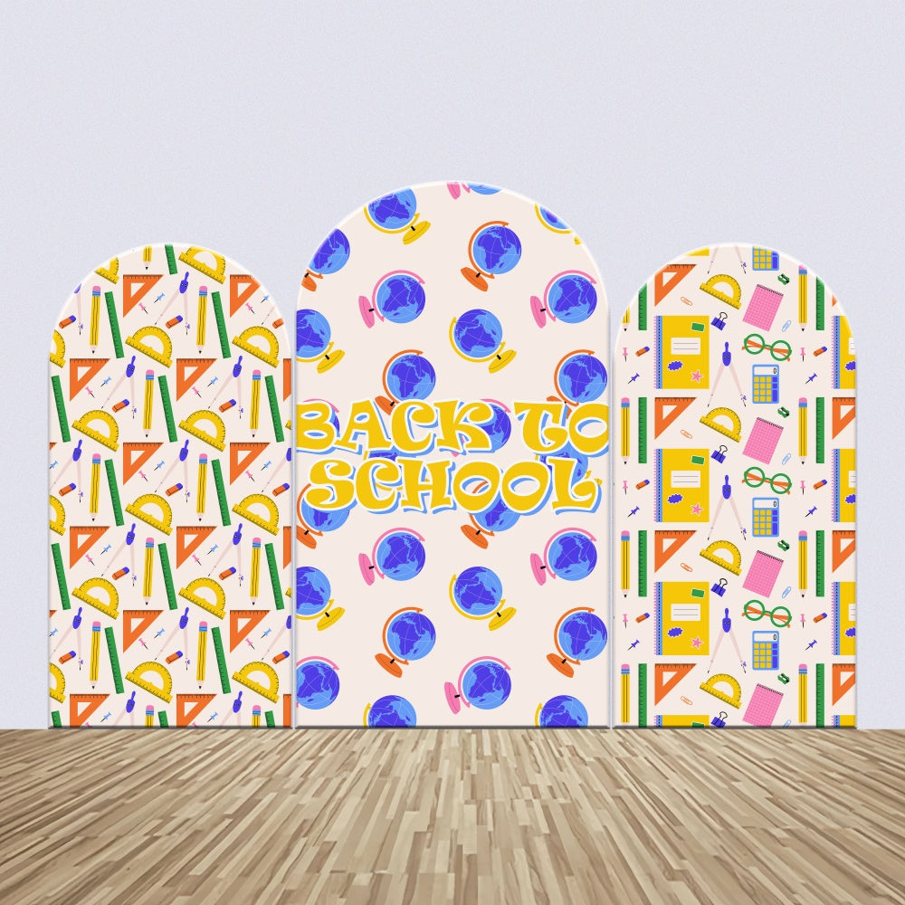 Back To School Backdrops Vintage Stationery Arch Backdrop Kit BRP6-41