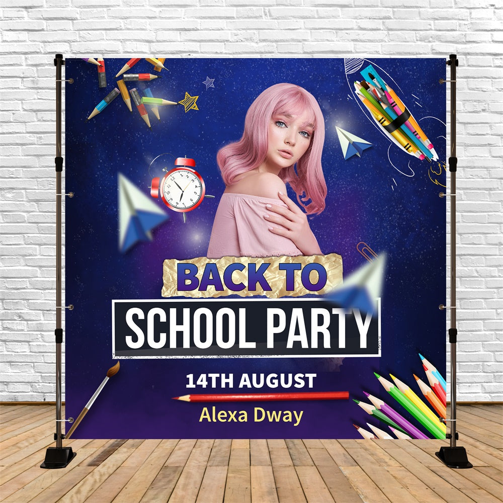School Photo Backdrop Creative Cosmic Classroom Custom Backdrop BRP6-4