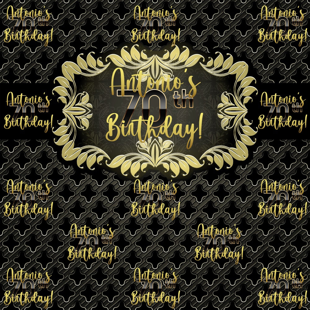 Backdrop Ideas For Birthday Golden Luxe 70th Backdrop BRP6-59