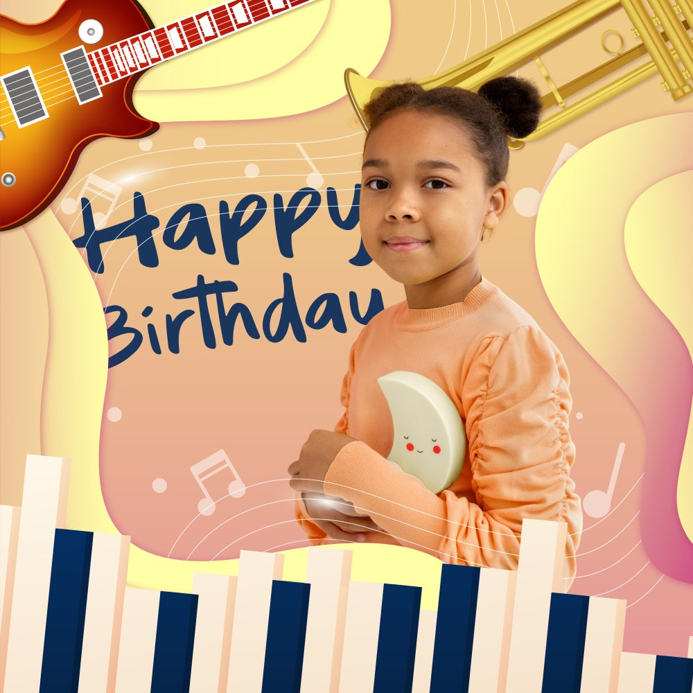 Birthday Party Backdrop Peaceful Melody Customized Backdrop BRP6-64