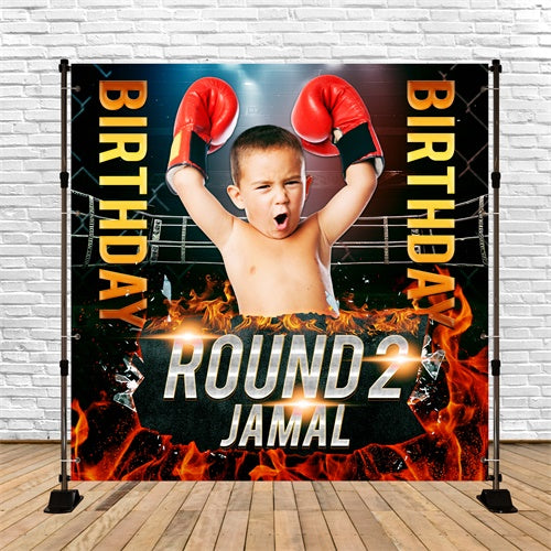 Boxing Back Drop Backdrop For Birthday Party Boxing Power Custom Backdrop BRP6-69